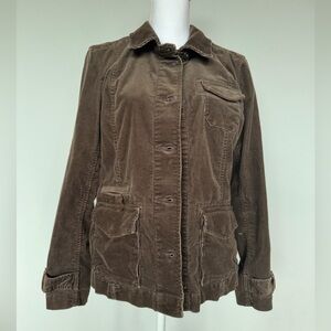 Eddie Bauer Chocolate Brown Corduroy Jacket | VGUC | Size L | Pockets